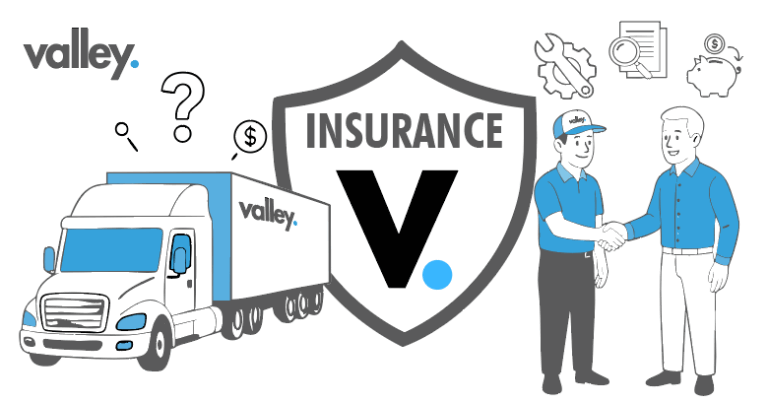 Owner-operator reviewing insurance cost while standing beside a semi truck