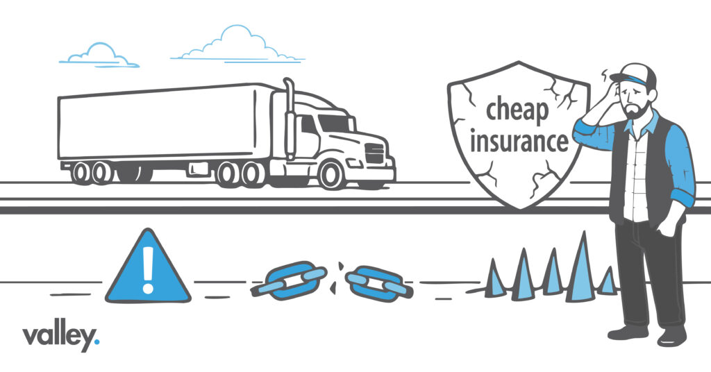 Truck driver concerned about cheap trucking insurance coverage risks