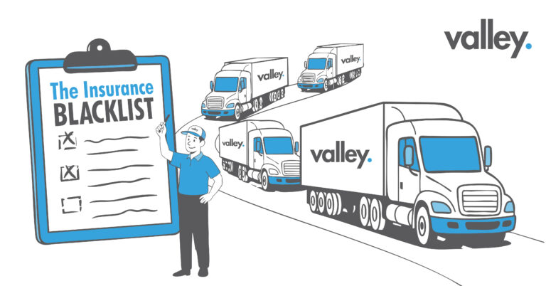 Fleet manager reviewing insurance risk reports with underwriter