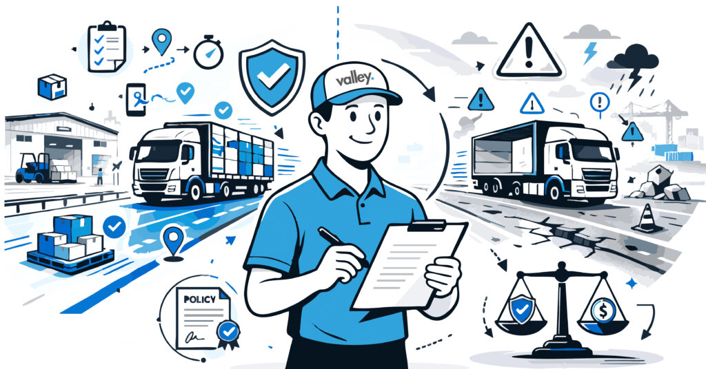 Semi-truck driving empty on highway illustrating empty miles insurance exposure